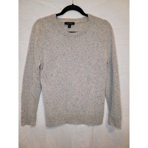 Ann Taylor 100% Cashmere Crew Neck Gray Sweater Size Medium